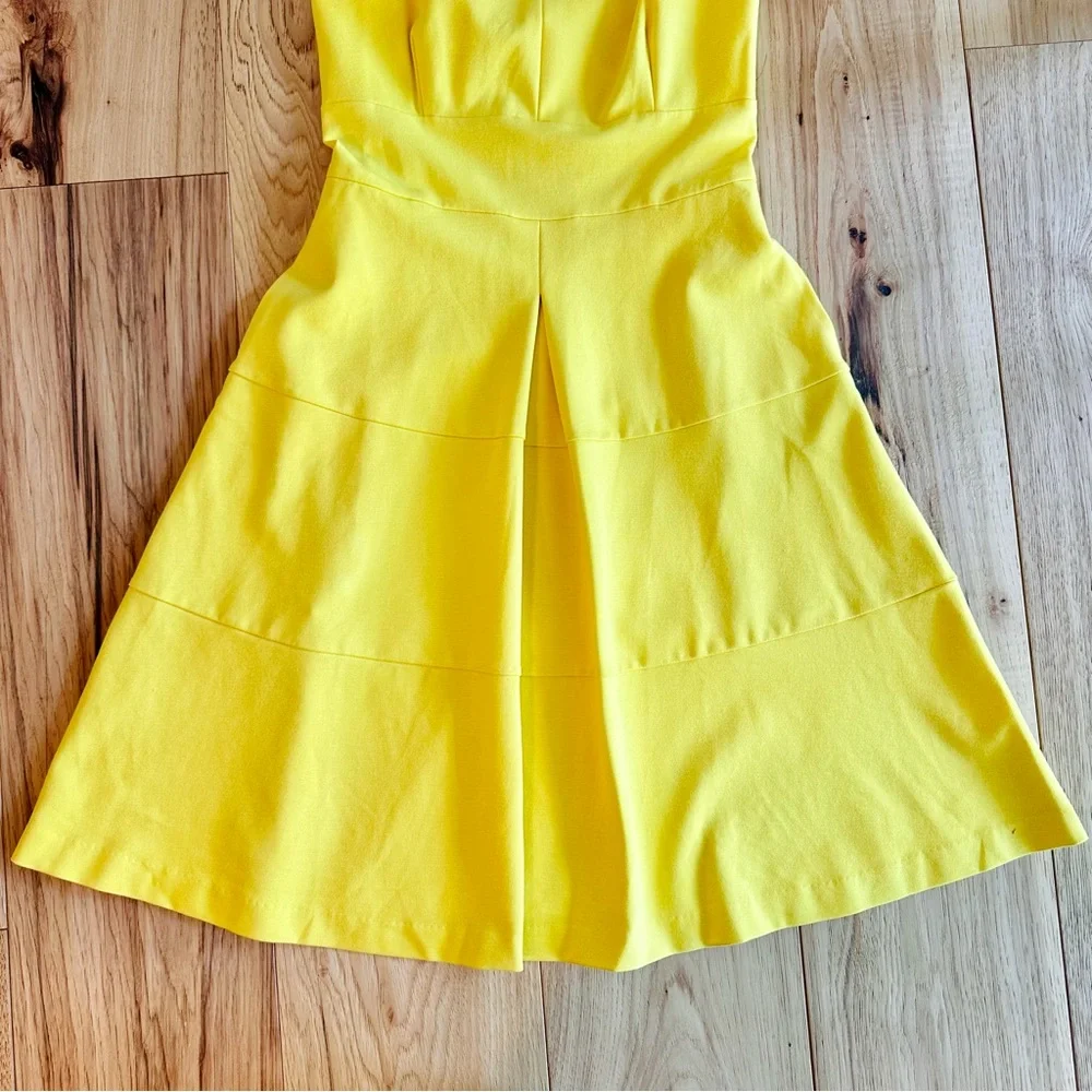 Banana Republic Ponte Cross-back Fit-and-Flare Dress in Tuscan Sun Sz 2 NWT - Picture 8 of 16
